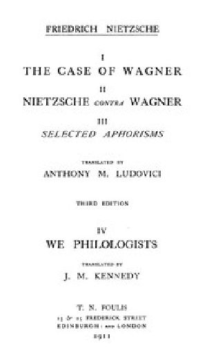 [Gutenberg 52166] • The Case of Wagner / Complete Works, Volume 8